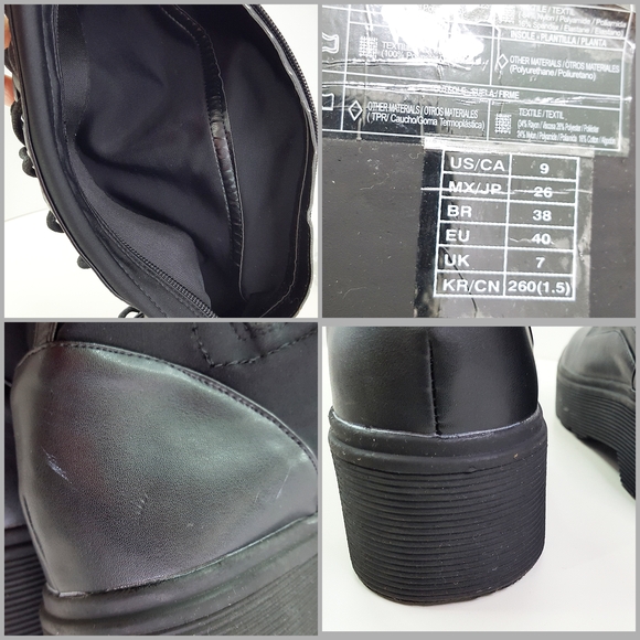 🔥Over Knee Lace-Up Zipped Black Platform Stretchy Socks Boots - Picture 9 of 10